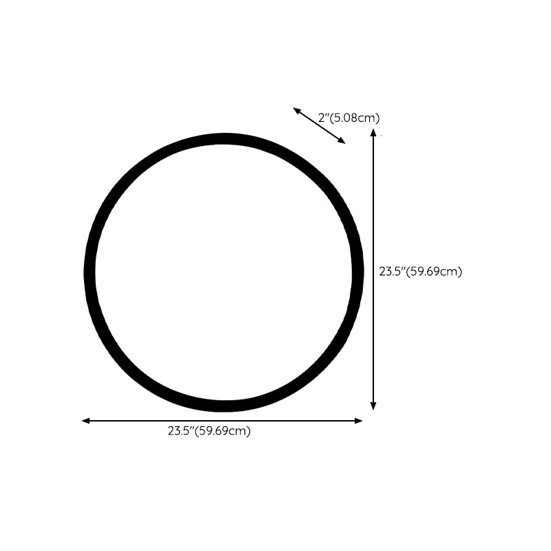 Circular Wall Light Fixture Modern Metal 1 Light Wall Sconce in Black