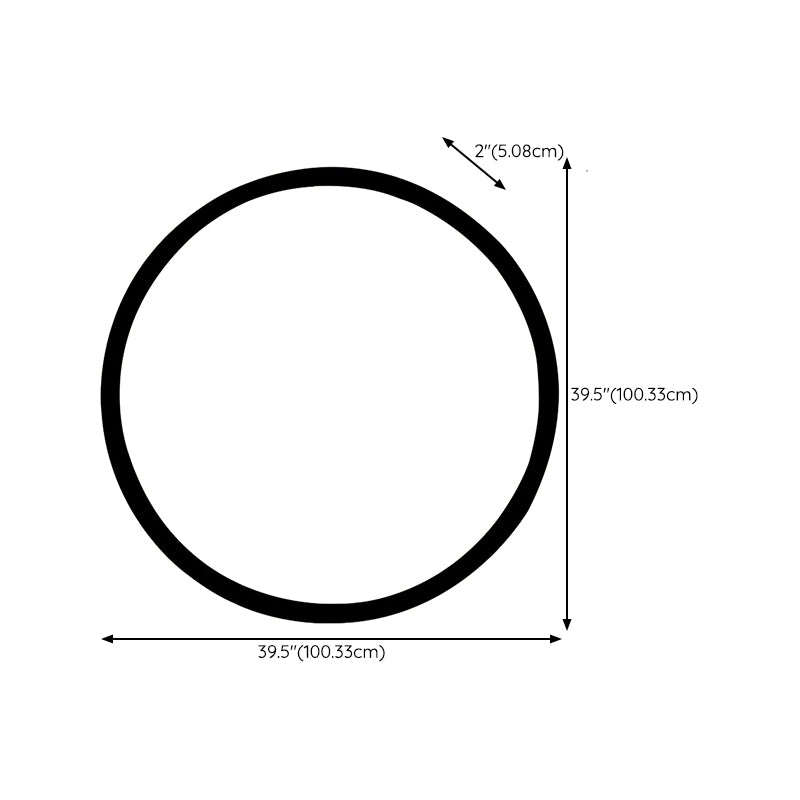 Circular Wall Light Fixture Modern Metal 1 Light Wall Sconce in Black