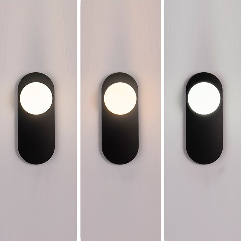 Single Modern Golden/Black Wall Mounted Sconce Shaded Wall Light for Bedroom