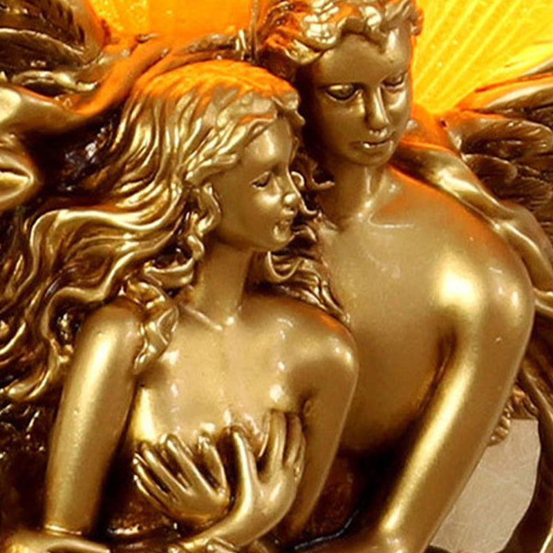 Geometric Wall Light Fixture Modern Resin 1 Light Wall Sconce in Gold