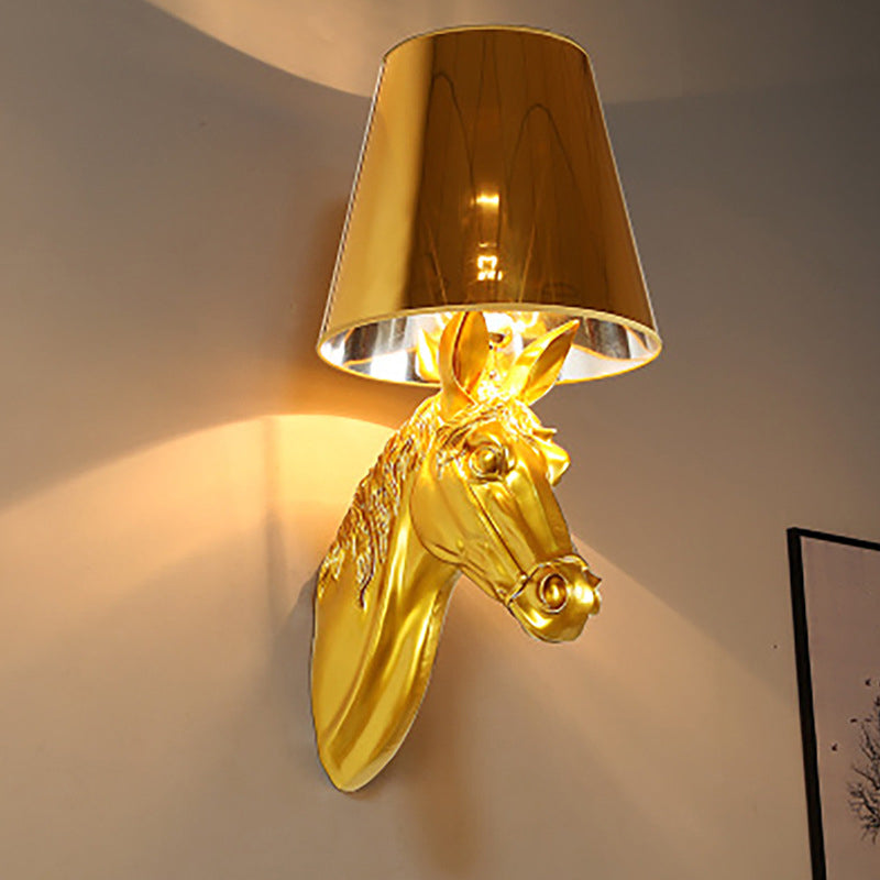 Geometric Wall Light Fixture Modern Resin 1 Light Wall Sconce