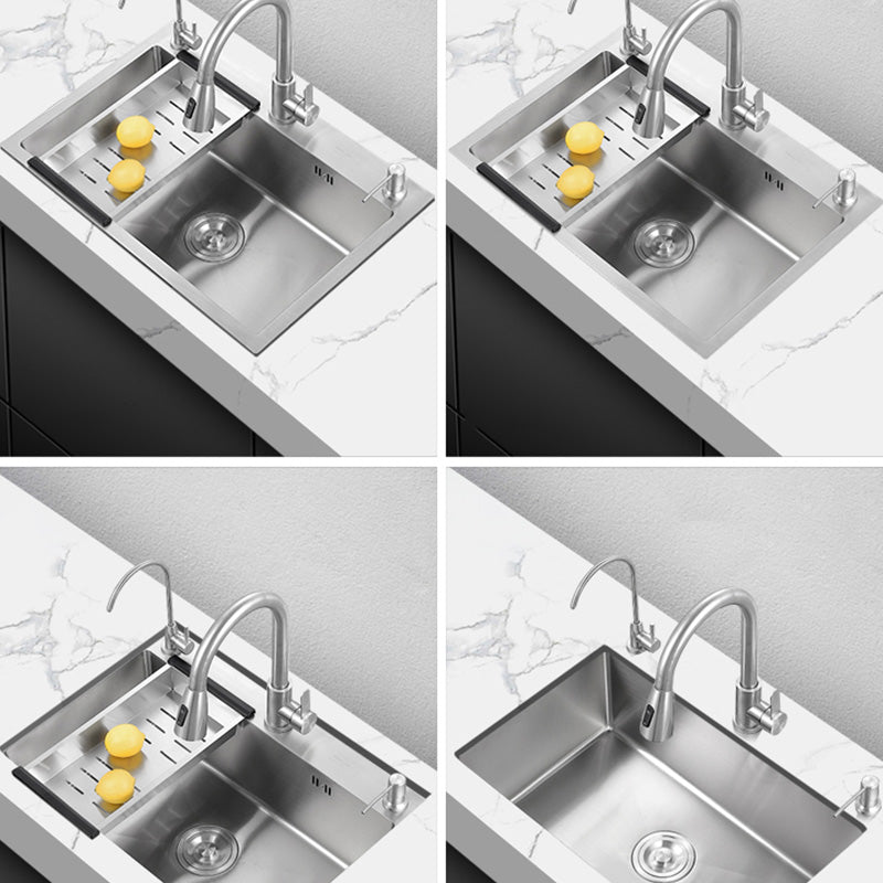 Contemporary Style Kitchen Sink Soundproof Detail Kitchen Sink with Overflow Hole