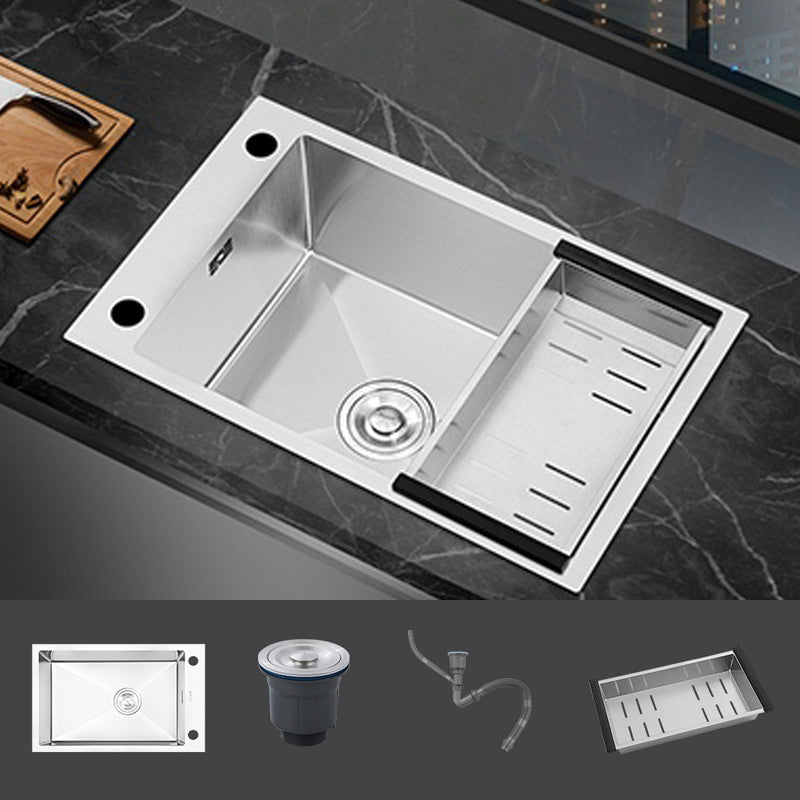 Contemporary Style Kitchen Sink Soundproof Design Kitchen Sink with Overflow Hole