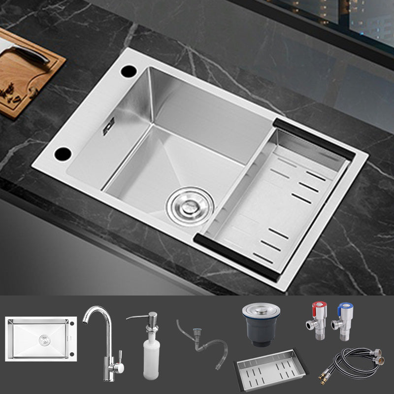 Contemporary Style Kitchen Sink Soundproof Design Kitchen Sink with Overflow Hole