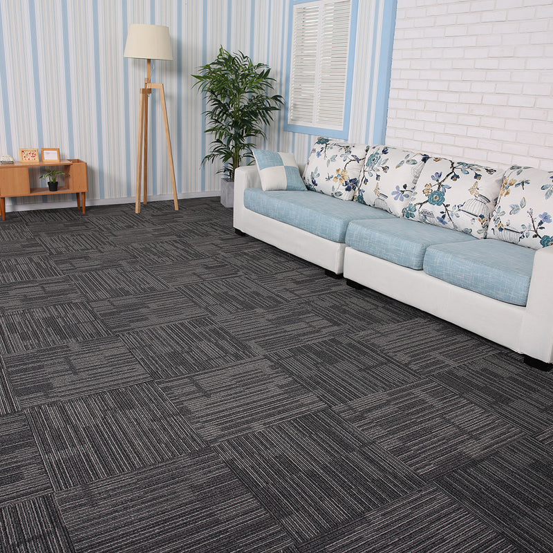 Modern Carpet Tiles Multi Level Loop Glue Down Non-Skid Carpet Tile for Foyer