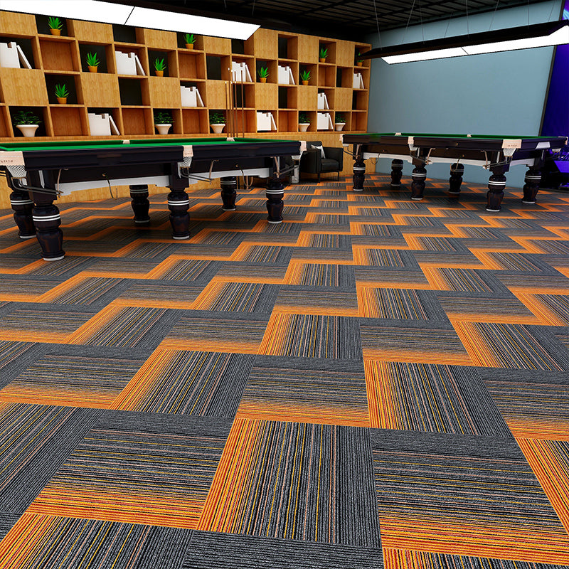 Modern Carpet Tiles Multi Level Loop Glue Down Non-Skid Carpet Tile for Foyer