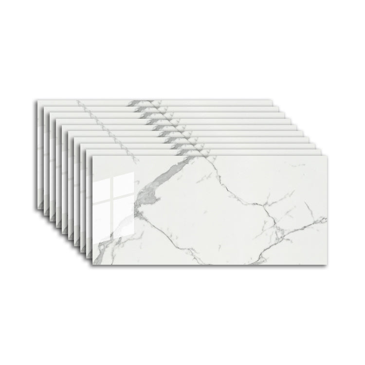 Modern Peel & Stick Field Tile PVC Rectangular Wallpaper for Kitchen Backsplash