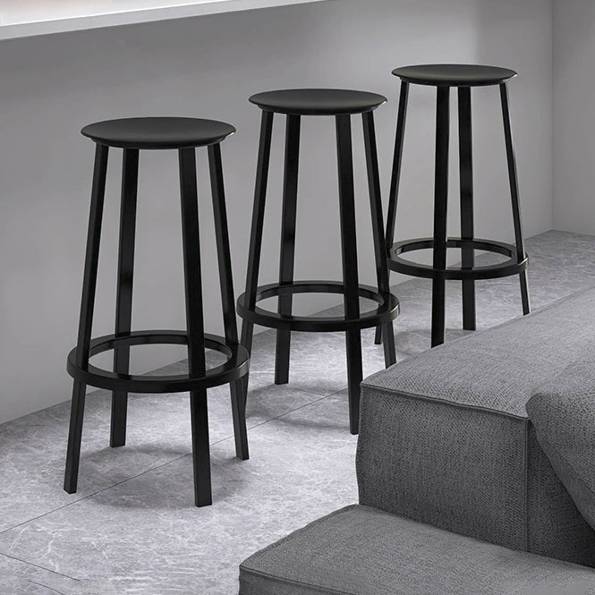 Contemporary Indoor Bar Stool Swivel Bar Stool with Footrest