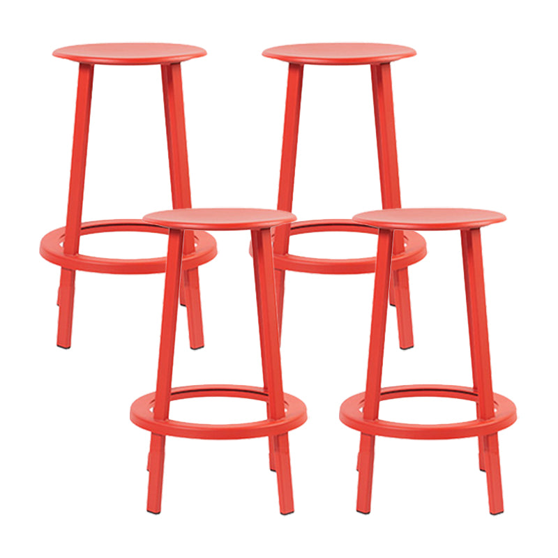 Contemporary Indoor Bar Stool Swivel Bar Stool with Footrest