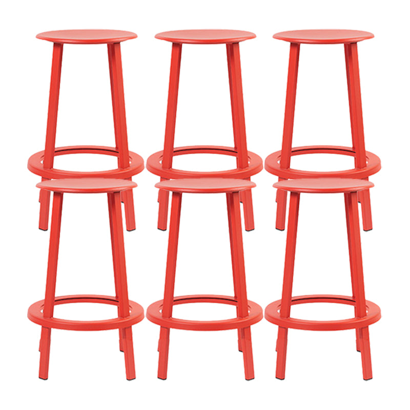 Contemporary Indoor Bar Stool Swivel Bar Stool with Footrest