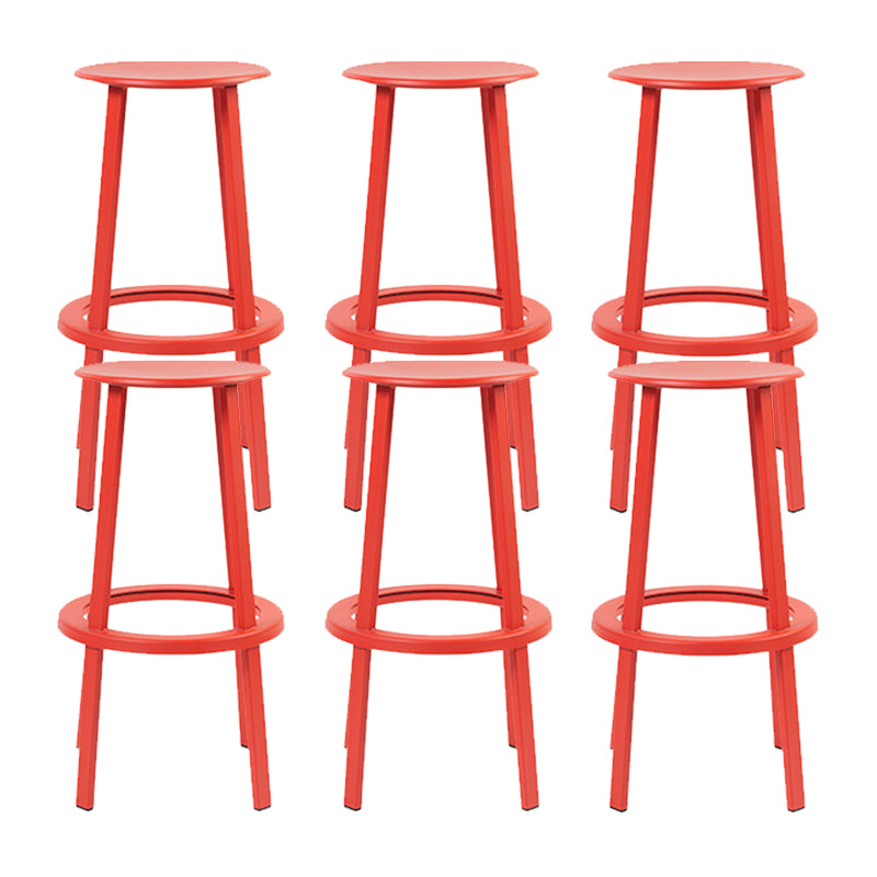 Contemporary Indoor Bar Stool Swivel Bar Stool with Footrest