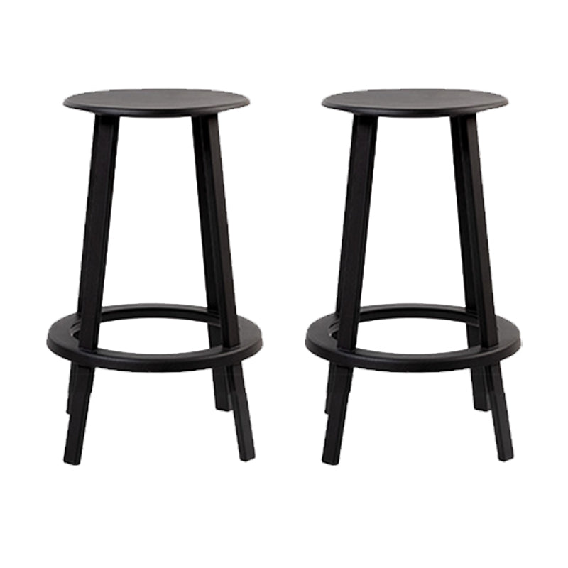 Contemporary Indoor Bar Stool Swivel Bar Stool with Footrest