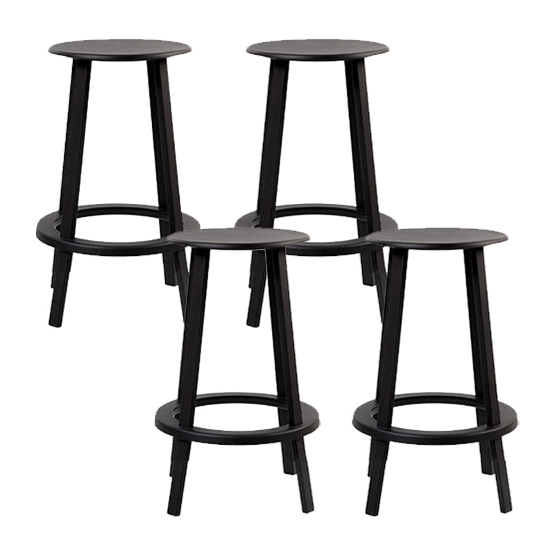 Contemporary Indoor Bar Stool Swivel Bar Stool with Footrest