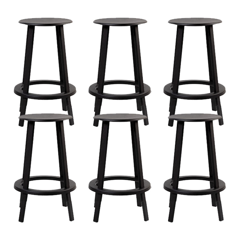 Contemporary Indoor Bar Stool Swivel Bar Stool with Footrest