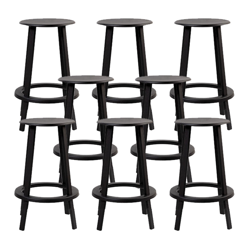 Contemporary Indoor Bar Stool Swivel Bar Stool with Footrest