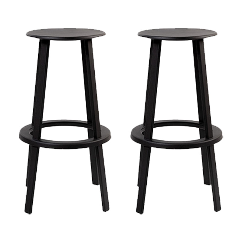 Contemporary Indoor Bar Stool Swivel Bar Stool with Footrest