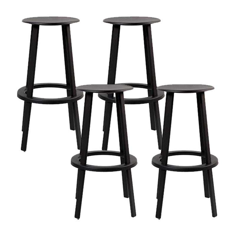Contemporary Indoor Bar Stool Swivel Bar Stool with Footrest