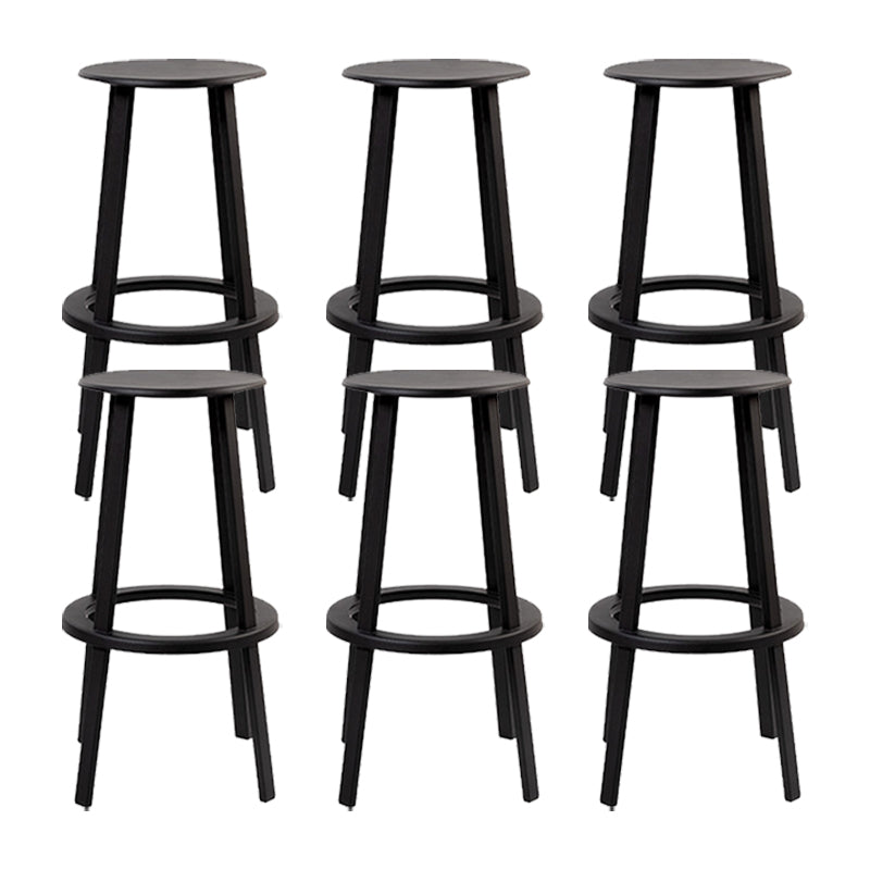 Contemporary Indoor Bar Stool Swivel Bar Stool with Footrest