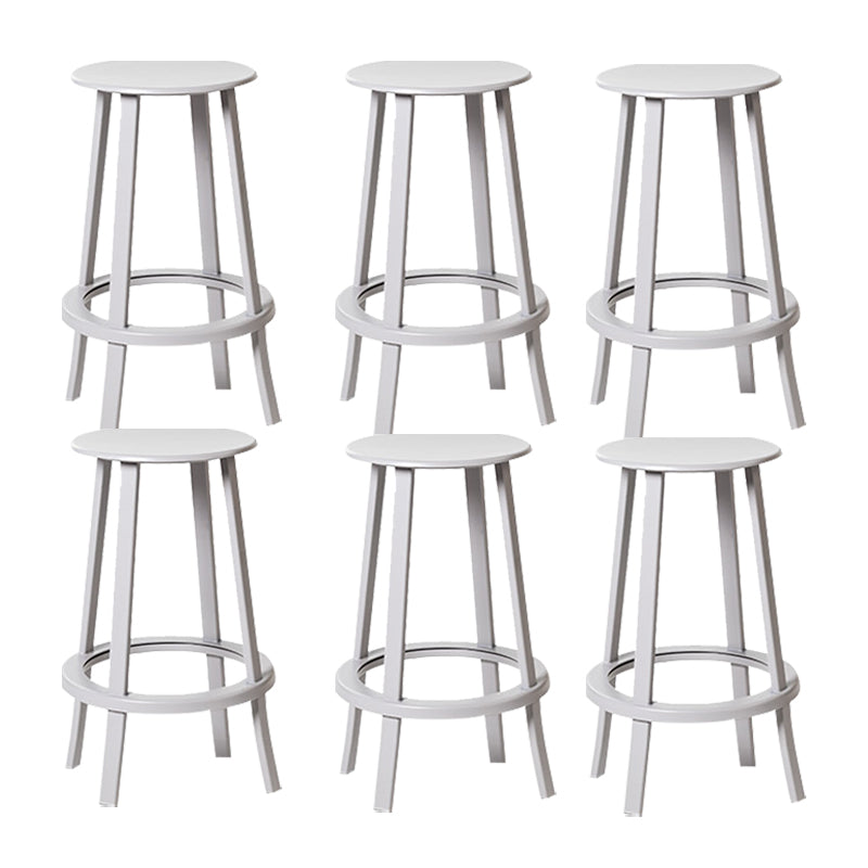 Contemporary Indoor Bar Stool Swivel Bar Stool with Footrest