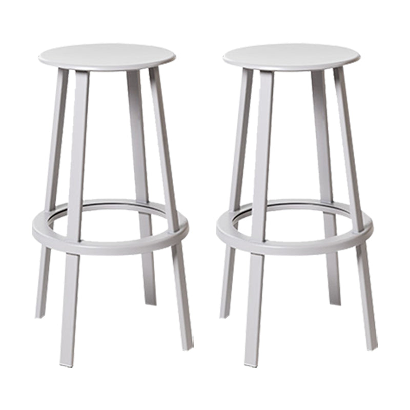 Contemporary Indoor Bar Stool Swivel Bar Stool with Footrest