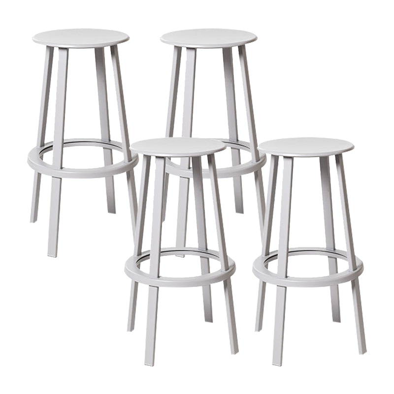 Contemporary Indoor Bar Stool Swivel Bar Stool with Footrest