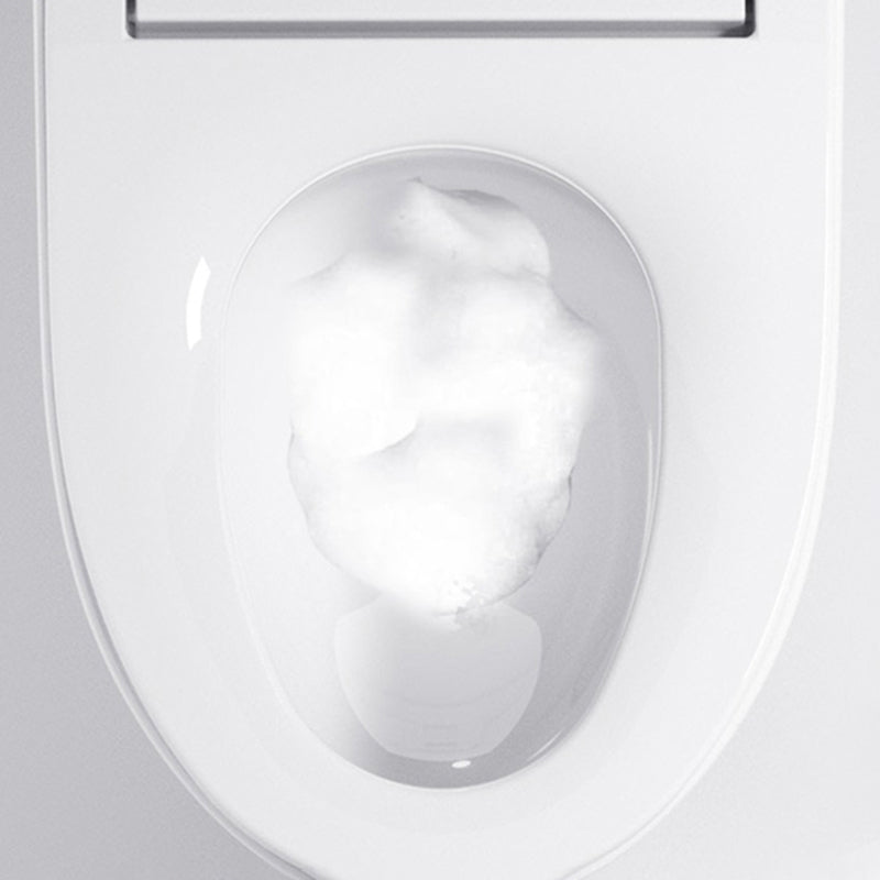 Elongated All-in-One Bidet White Ceramic Smart Toilet Bidet with Heated Seat