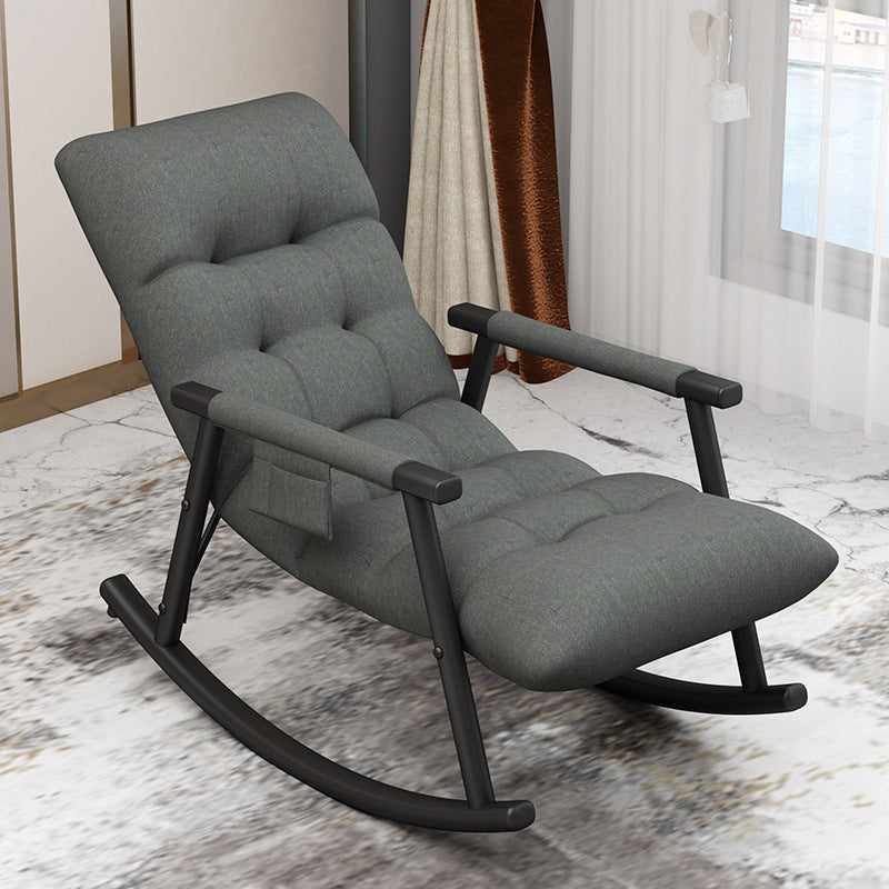 Mid Century Modern Indoor Rocking Chair Single Rocking Chair with Cushion