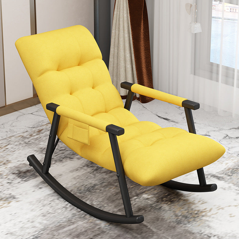 Mid Century Modern Indoor Rocking Chair Single Rocking Chair with Cushion