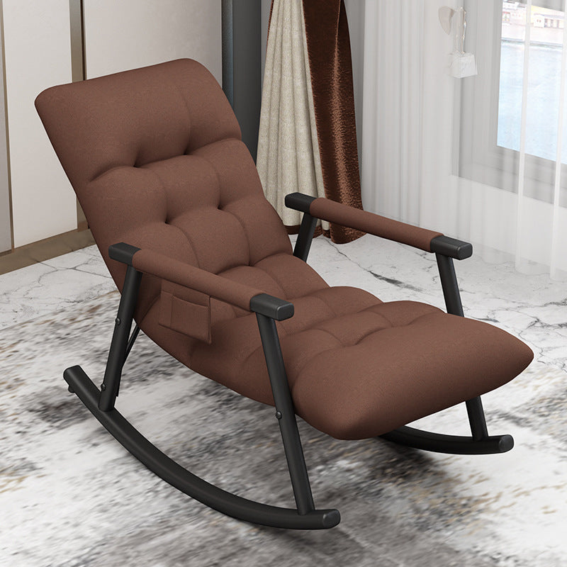 Mid Century Modern Indoor Rocking Chair Single Rocking Chair with Cushion