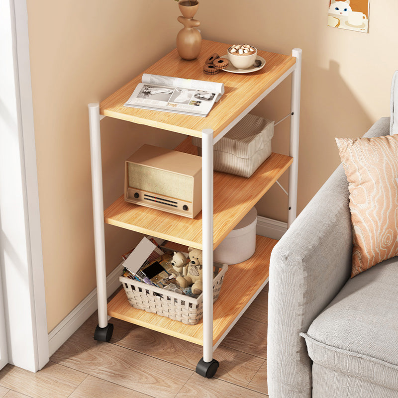 Wood Coffee Table Modern 1 Cocktail Table with Storage Shelf