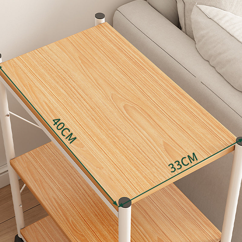 Wood Coffee Table Modern 1 Cocktail Table with Storage Shelf