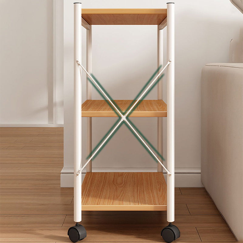Wood Coffee Table Modern 1 Cocktail Table with Storage Shelf