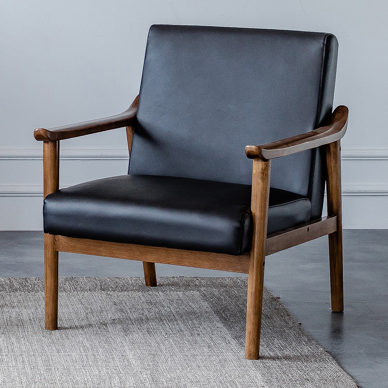 Solid Wood Side Chair Stain Resistant Lounge Chair for Living Room