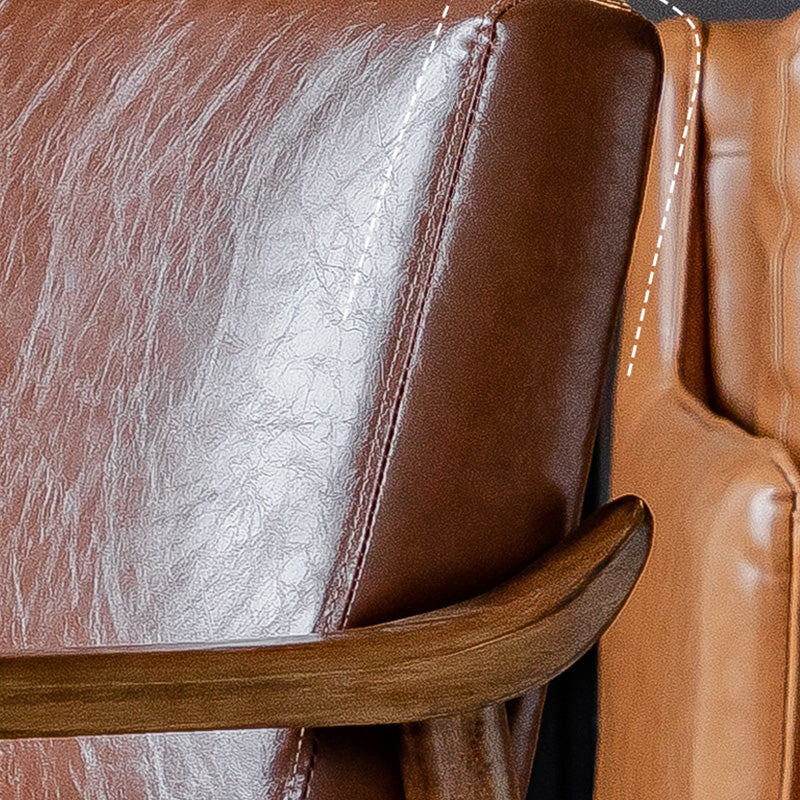 Solid Wood Side Chair Stain Resistant Lounge Chair for Living Room
