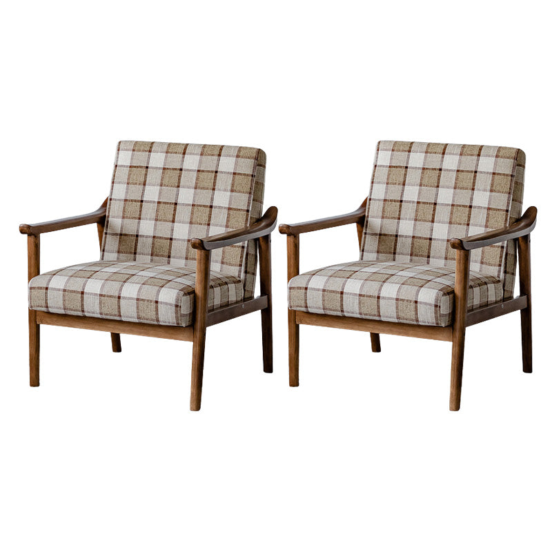 Solid Wood Side Chair Stain Resistant Lounge Chair for Living Room