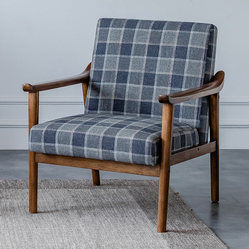 Solid Wood Side Chair Stain Resistant Lounge Chair for Living Room