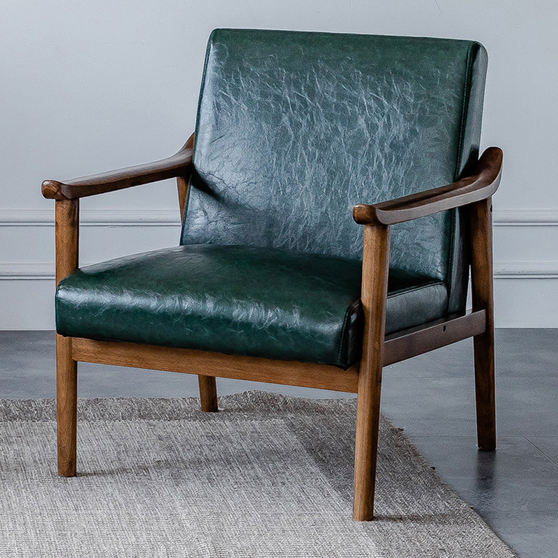 Solid Wood Side Chair Stain Resistant Lounge Chair for Living Room