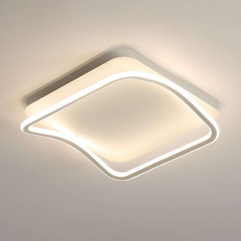 Metal Geometric Flush Mount Fixture Modern Flush Light Fixture for Living Room