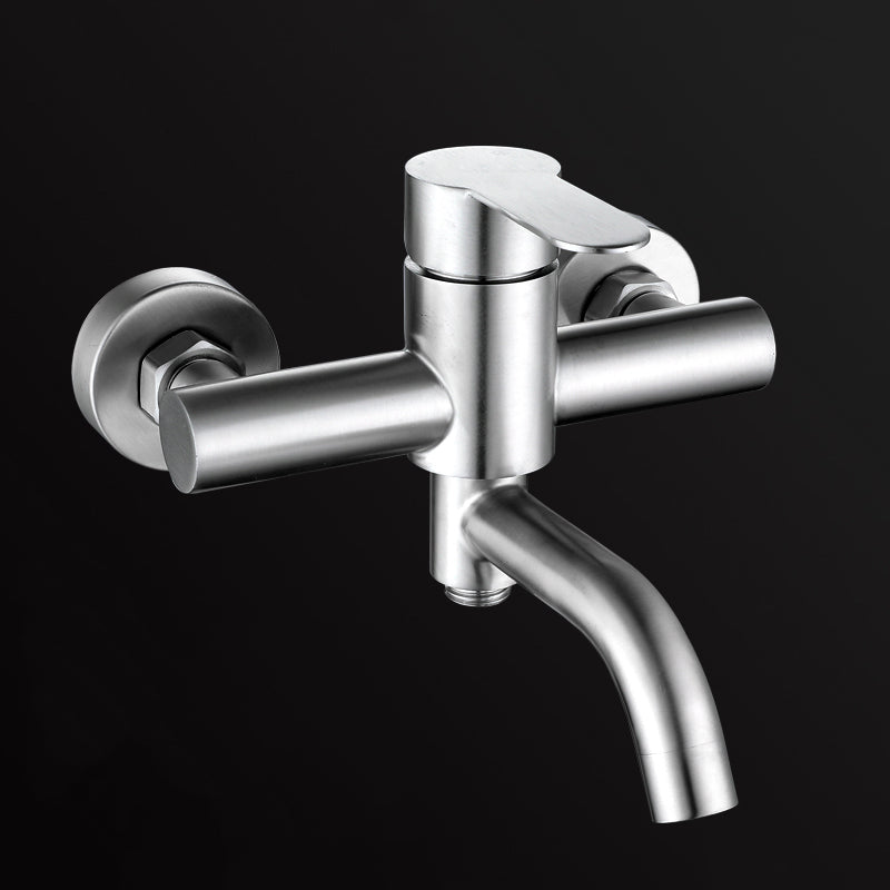 Modern Bathtub Faucet 304 Stainless Steel Swivel Spout Wall Mounted Tub Faucet Trim