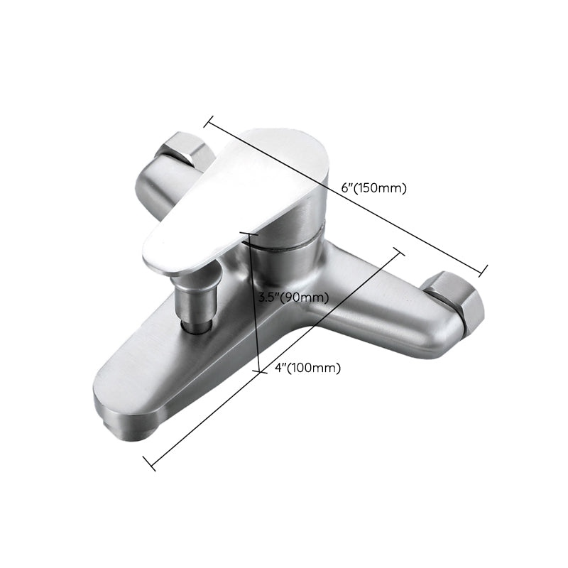 Contemporary Tub Filler Trim 304 Stainless Steel Wall Mount Tub Faucet