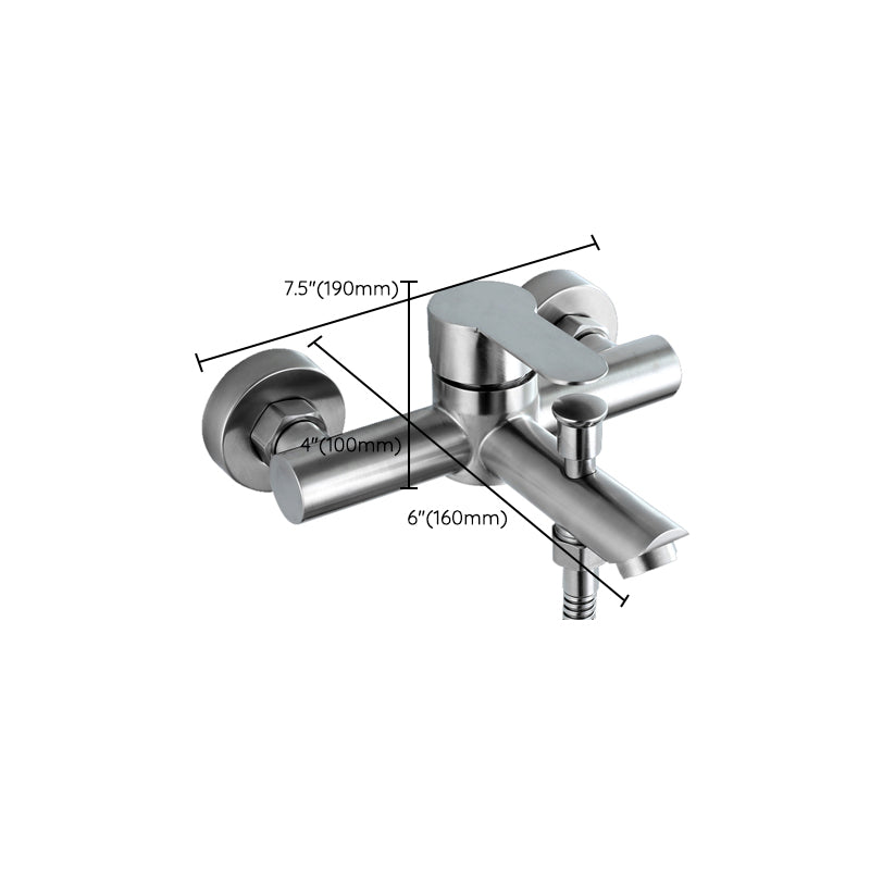 Popular Tub Filler Trim 304 Stainless Steel Wall Mounted Tub Filler