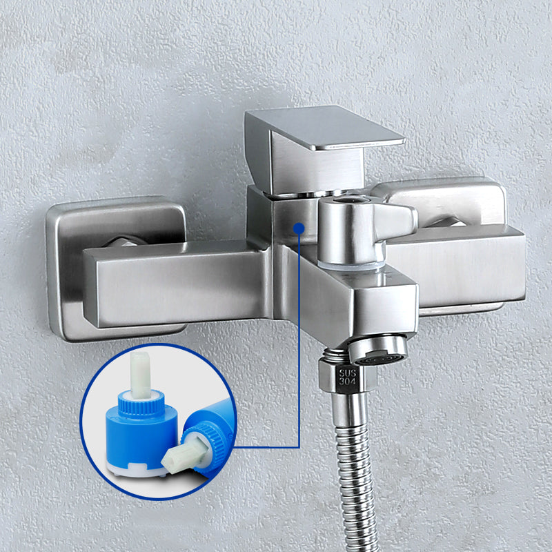 Modern Tub Faucet Trim 304 Stainless Steel Wall Mount Bathroom Faucet