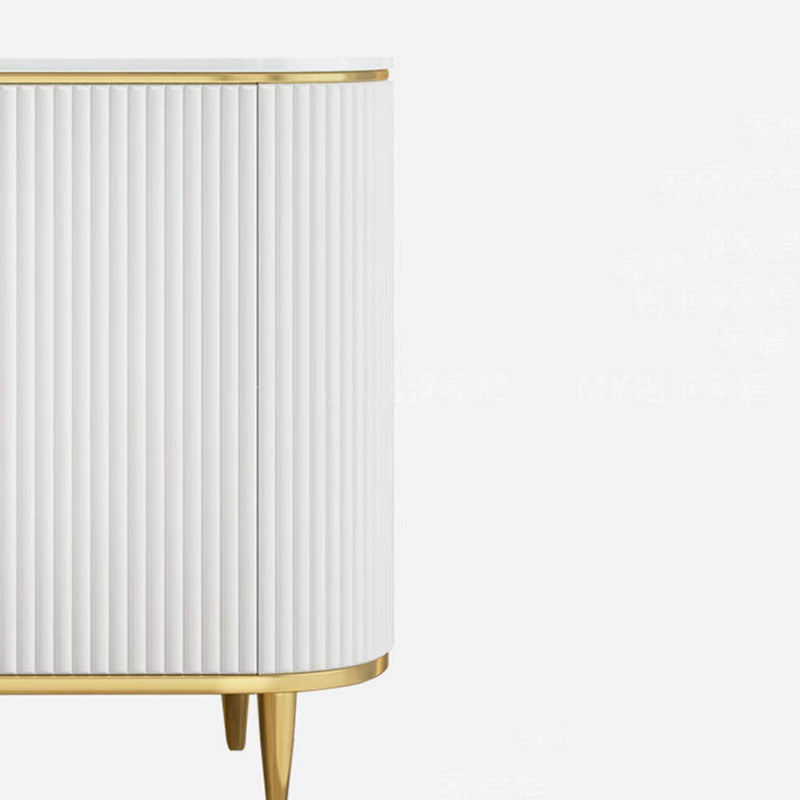 Glam Horizontal Combo Dresser White/Gray Dresser with Storage for Home