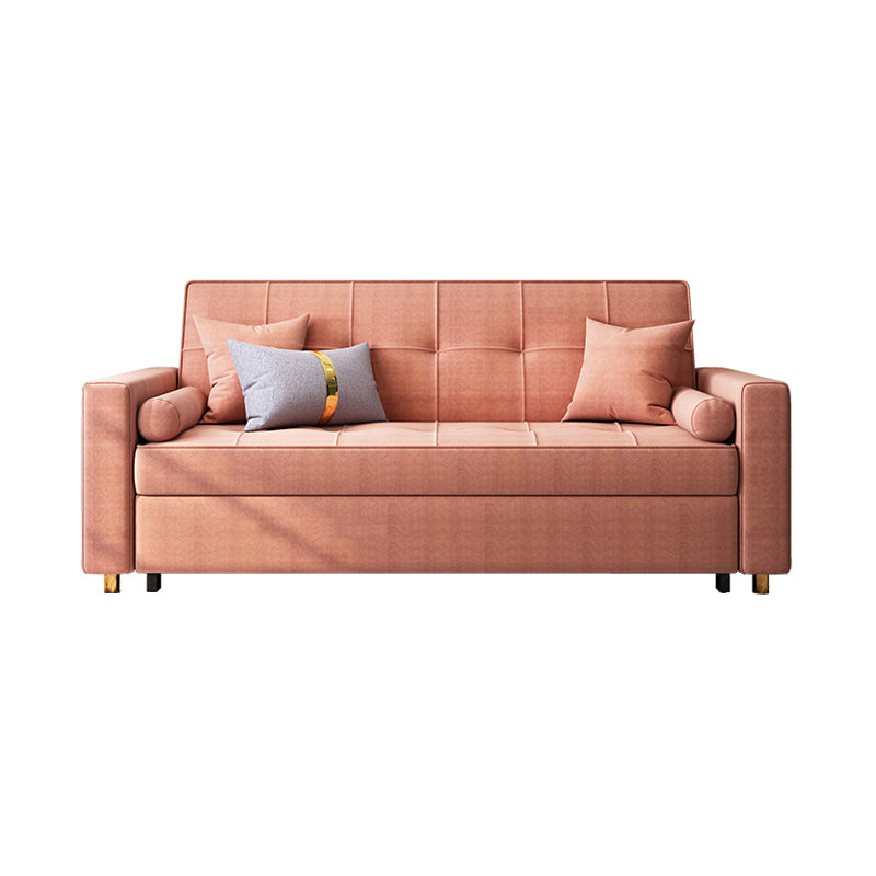 Glam Folding Sofa Bed No Distressing Square Arms Convertible Sofas