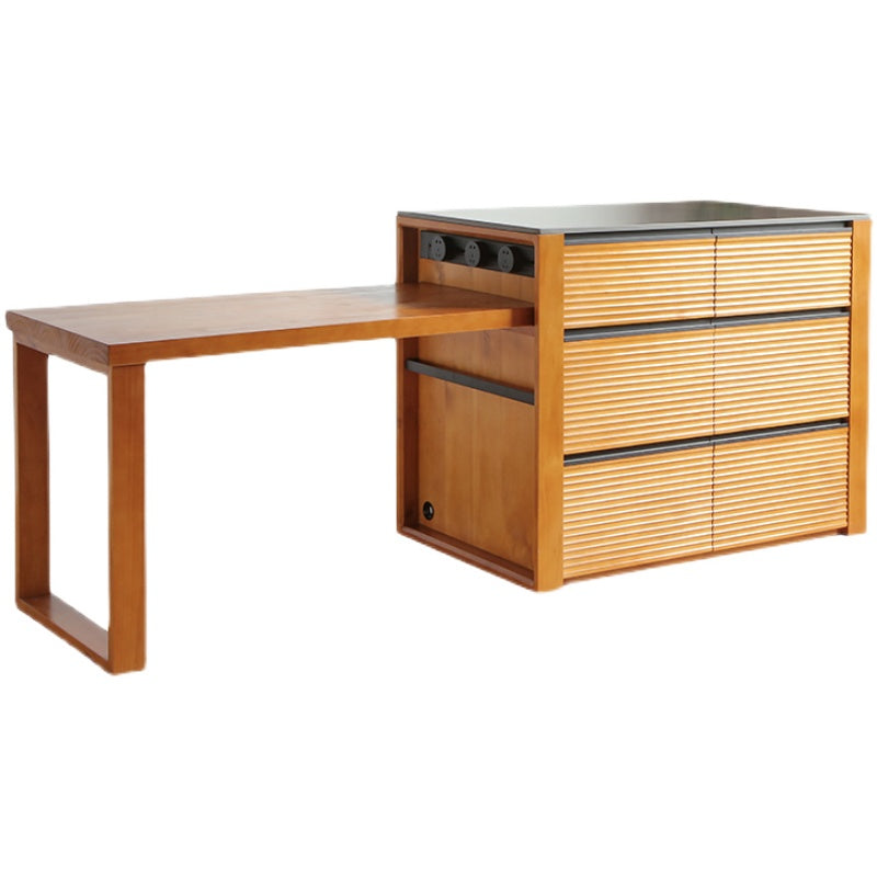 Modern Prep Table with Storage Cabinet Dining Room Island Table