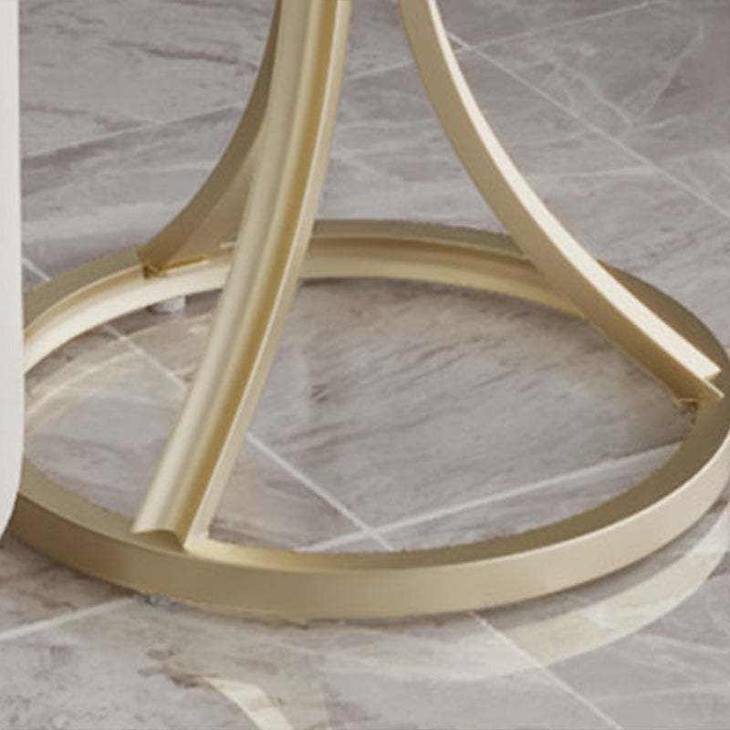 Glam Metal Side End Table Pedestal Round Sofa Side Accent Table