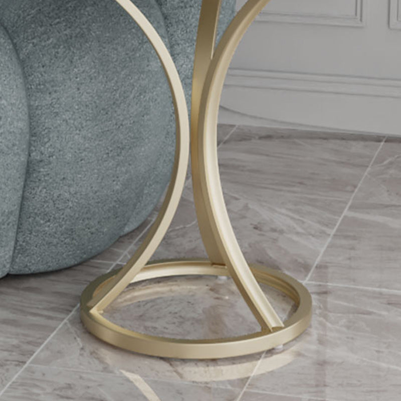 Glam Metal Side End Table Pedestal Round Sofa Side Accent Table