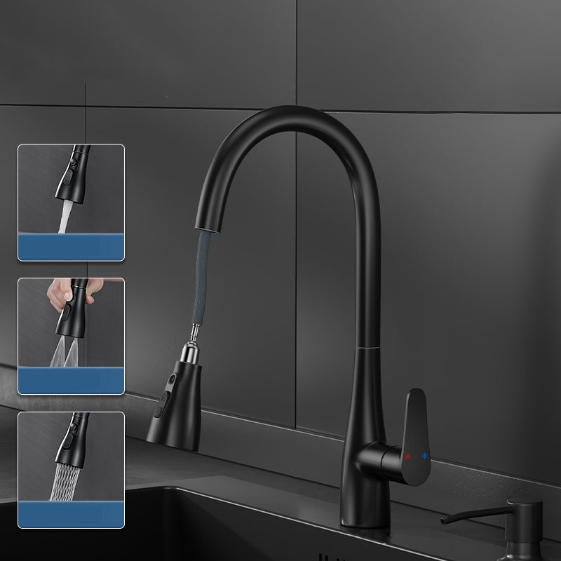 Touchless Sensor Kitchen Bar Faucet Swivel Spout with Pull Down Sprayer