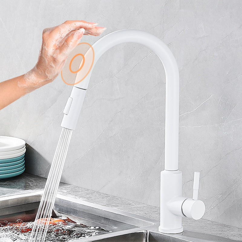 Touch Sensor Kitchen Sink Faucet Swivel Spout with Pull Down Sprayer