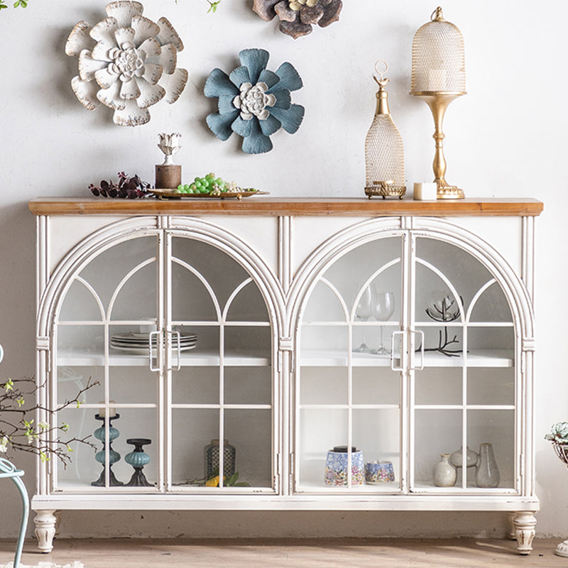 Industrial Cabinet Stain Resistant Distressed Wood Accent Cabinet
